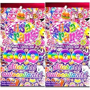 2 Lisa Frank Sticker Books 1,200 Stickers total